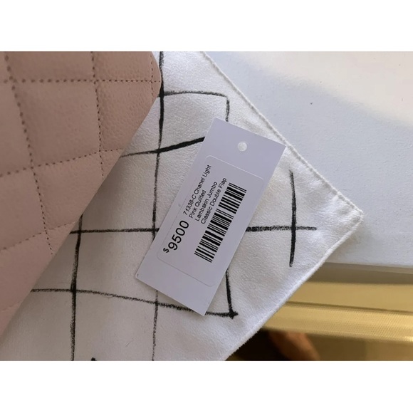 NWT Chanel Classic JUMBO LIGHT PINK Caviar Double Flap Bag Silver HW - Picture 8 of 16